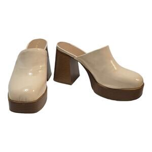 Sam Edelman Circus Chunky Platform‎ 70s Heeled White Clogs New